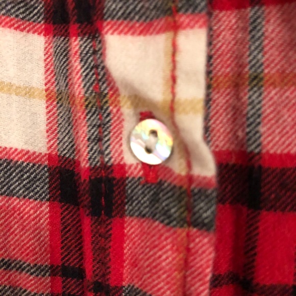 H&M Red Plaid Flannel Shirt - Picture 5 of 9